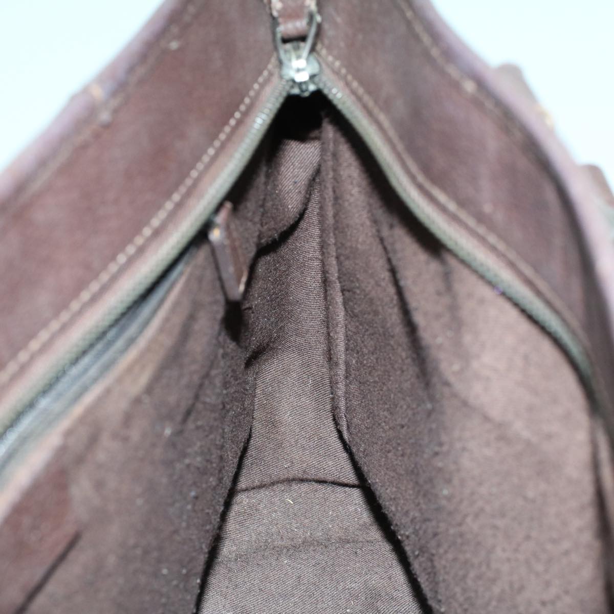 GUCCI GG Canvas Hand Bag Canvas Leather Beige Brown 53680