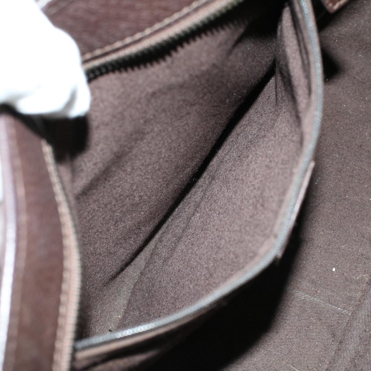 GUCCI GG Canvas Hand Bag Canvas Leather Beige Brown 53680