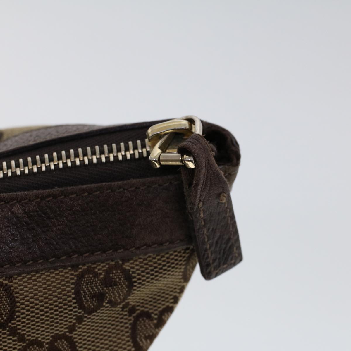 GUCCI GG Canvas Tote Bag Nylon Beige Brown 53682