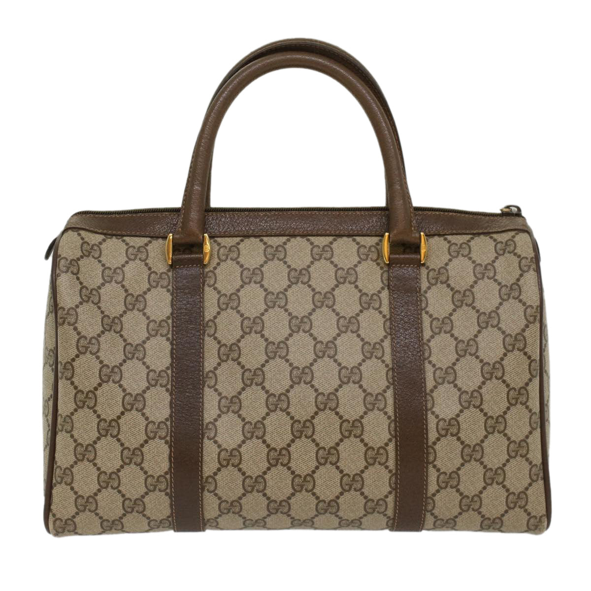 GUCCI GG Canvas Web Sherry Line Hand Bag PVC Leather Beige Red Green 53683