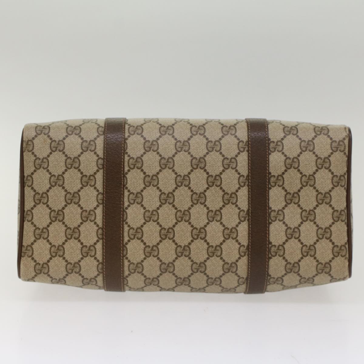 GUCCI GG Canvas Web Sherry Line Hand Bag PVC Leather Beige Red Green 53683