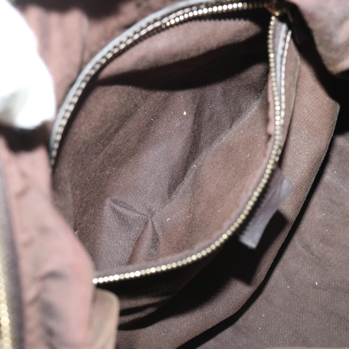 GUCCI GG Canvas Hand Bag Coated Canvas Beige Brown 53684