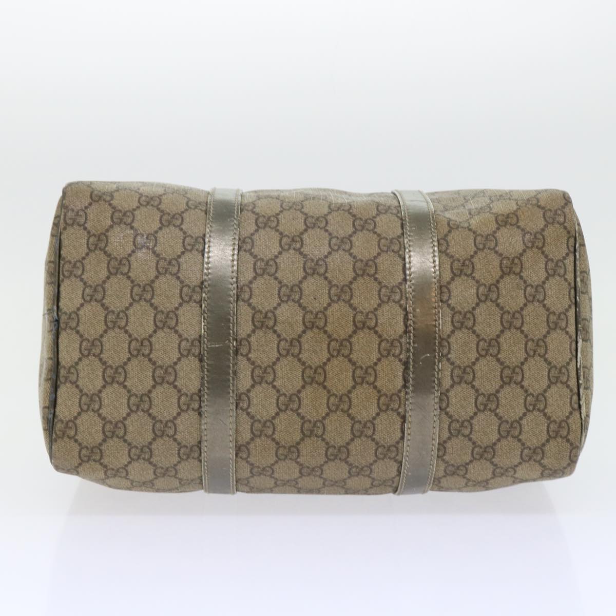GUCCI GG Canvas Hand Bag PVC Leather Beige 53685