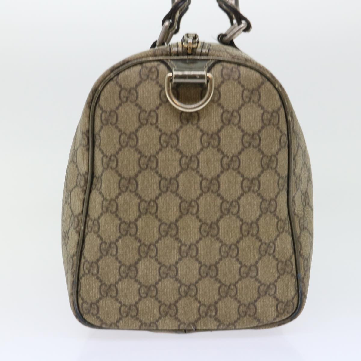 GUCCI GG Canvas Hand Bag PVC Leather Beige 53685