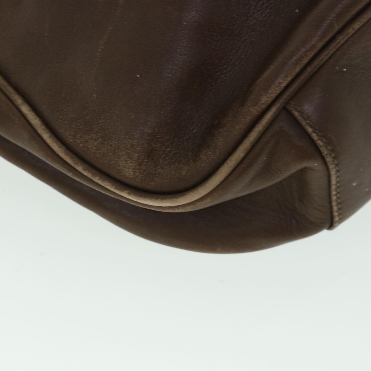 GUCCI Bamboo Hand Bag Leather 2way Brown 53688