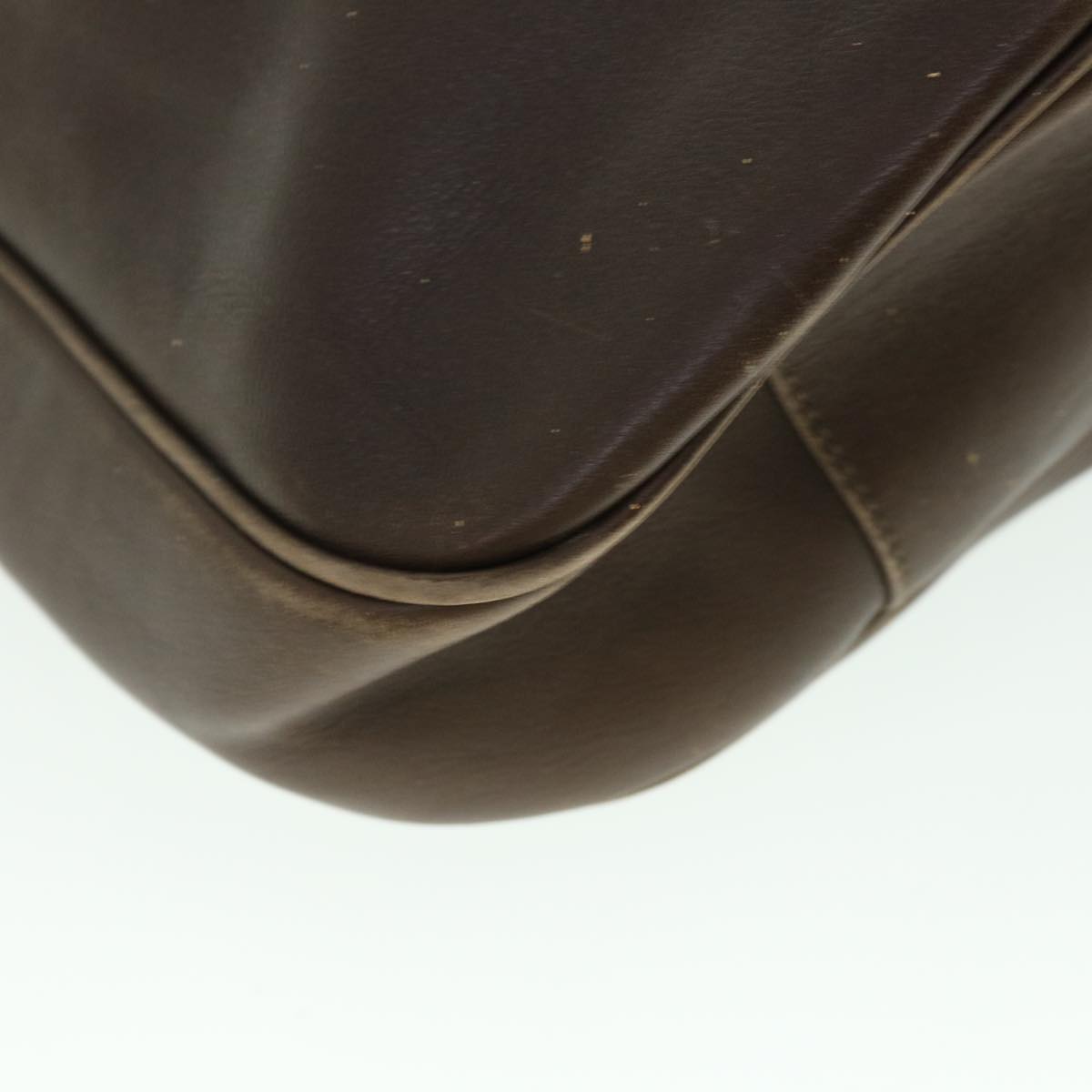 GUCCI Bamboo Hand Bag Leather 2way Brown 53688