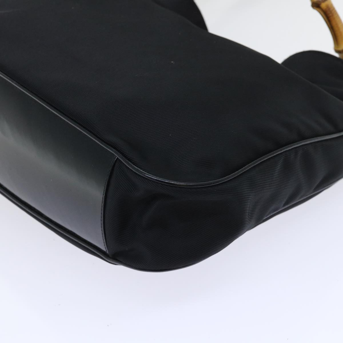 GUCCI Bamboo Shoulder Bag Nylon 2way Black 53689