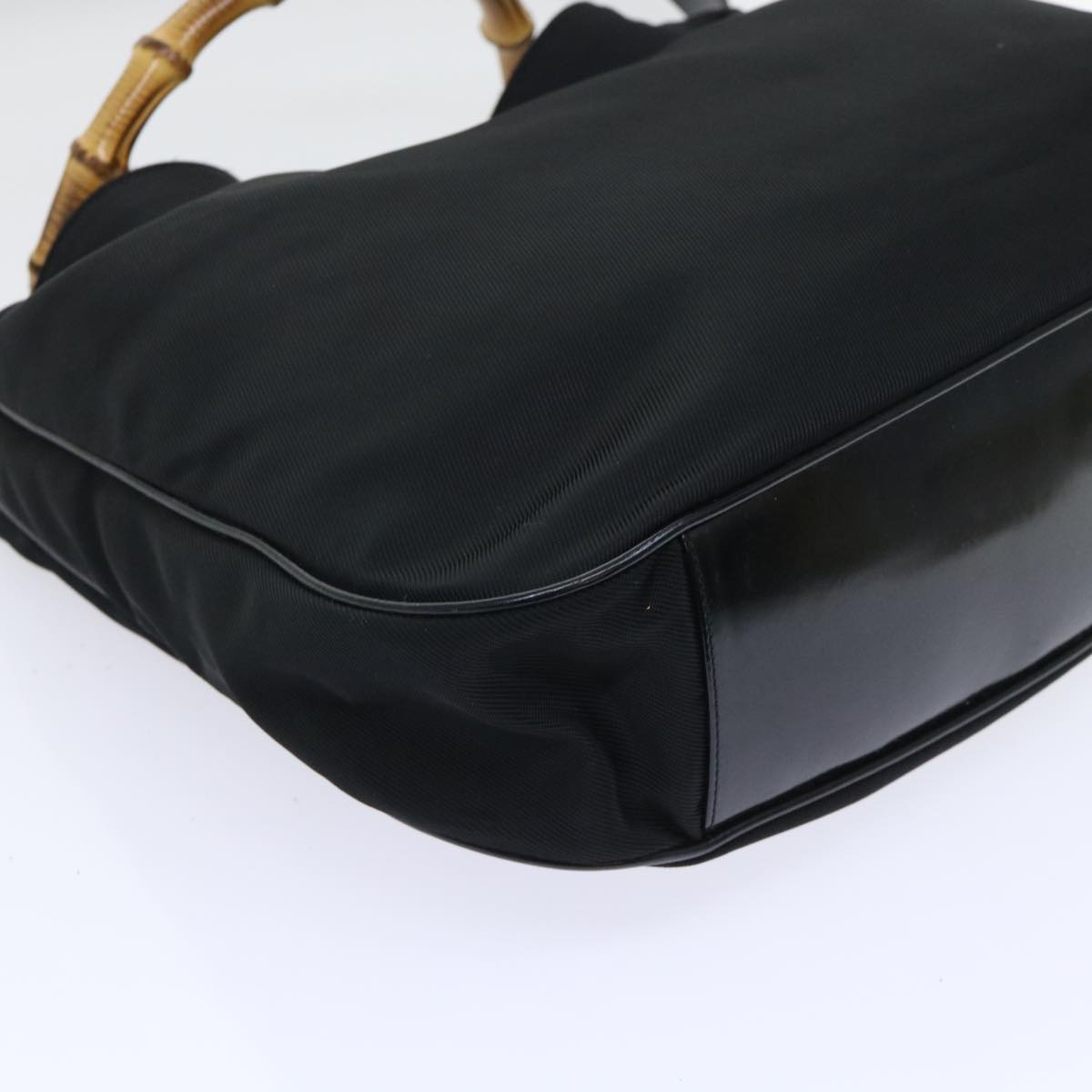 GUCCI Bamboo Shoulder Bag Nylon 2way Black 53689