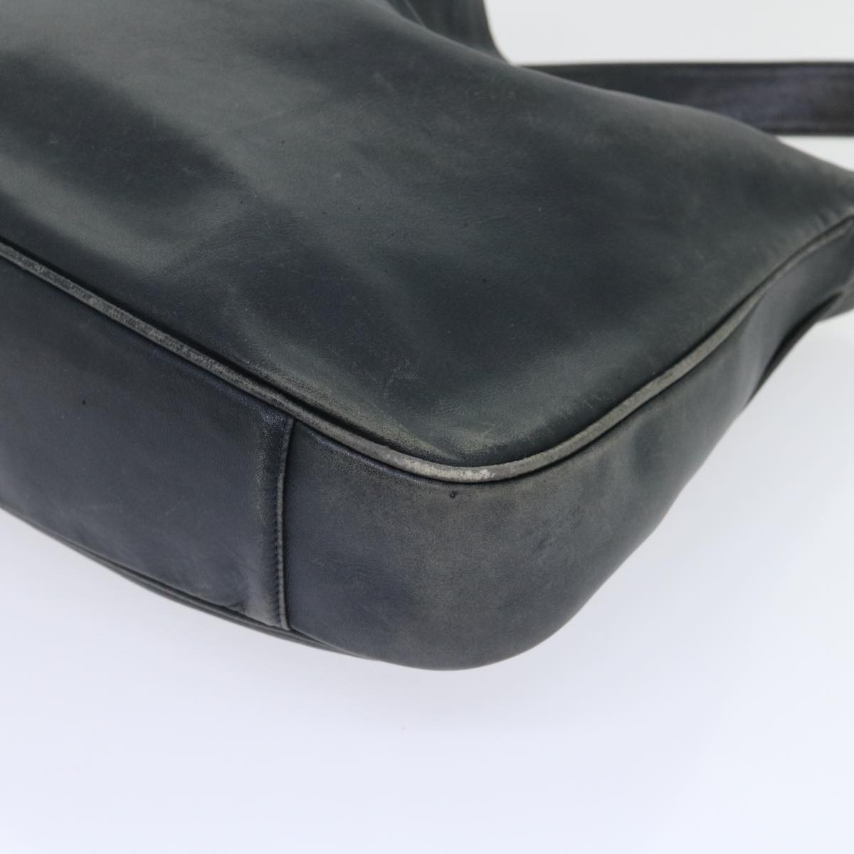 GUCCI Bamboo Shoulder Bag Leather 2way Black 53693