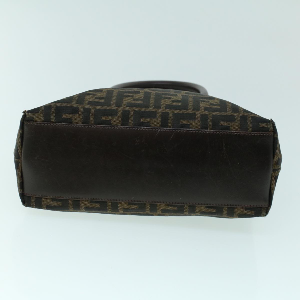 FENDI Zucca Canvas Hand Bag Brown 53776