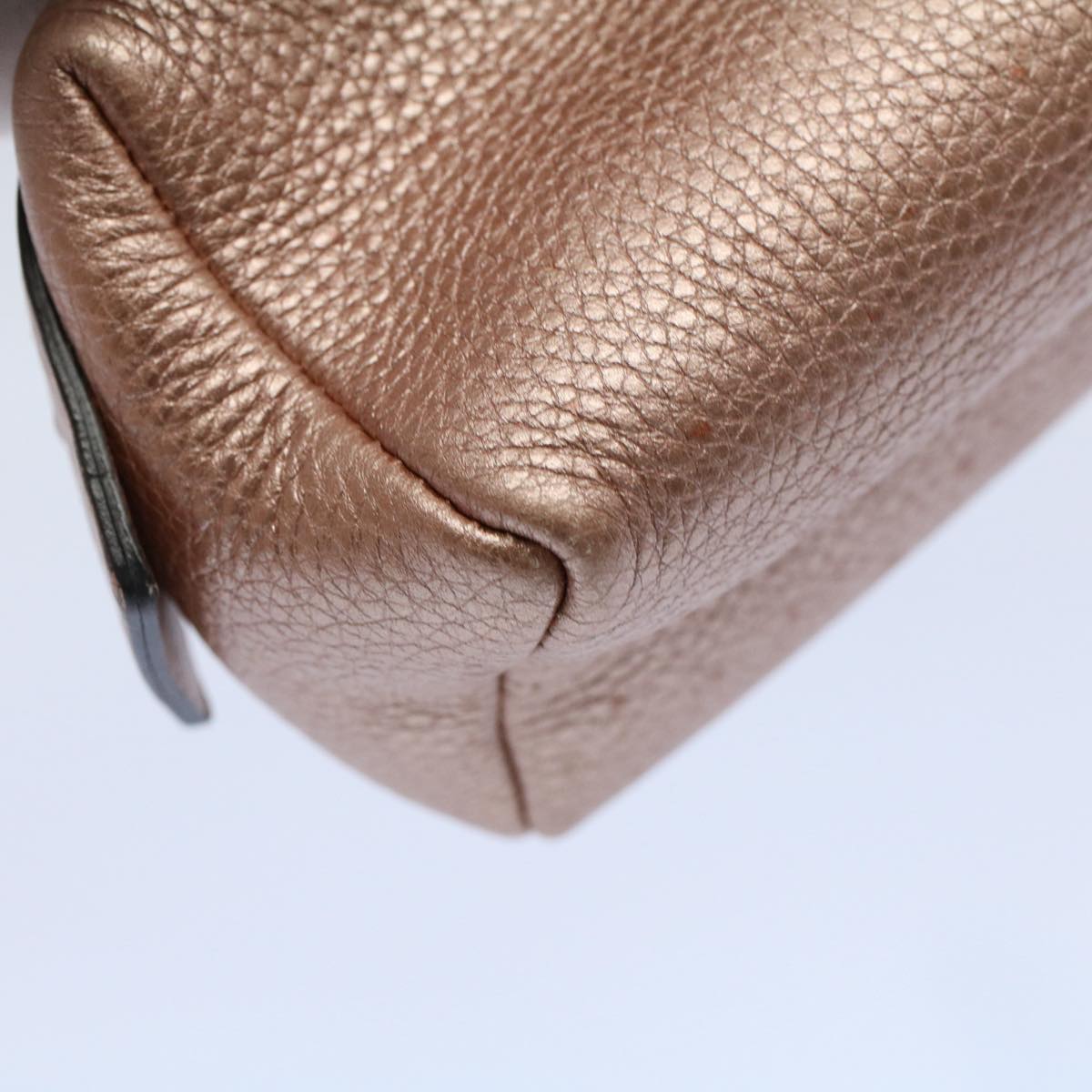 GUCCI Fringe Pouch Leather Pink 308634 53804