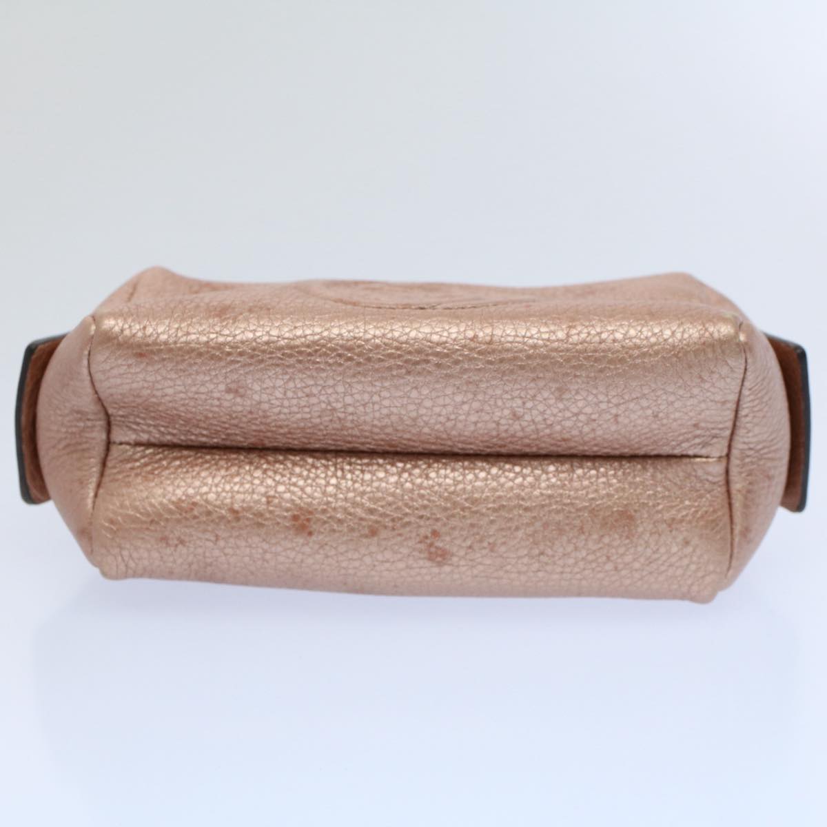 GUCCI Fringe Pouch Leather Pink 308634 53804