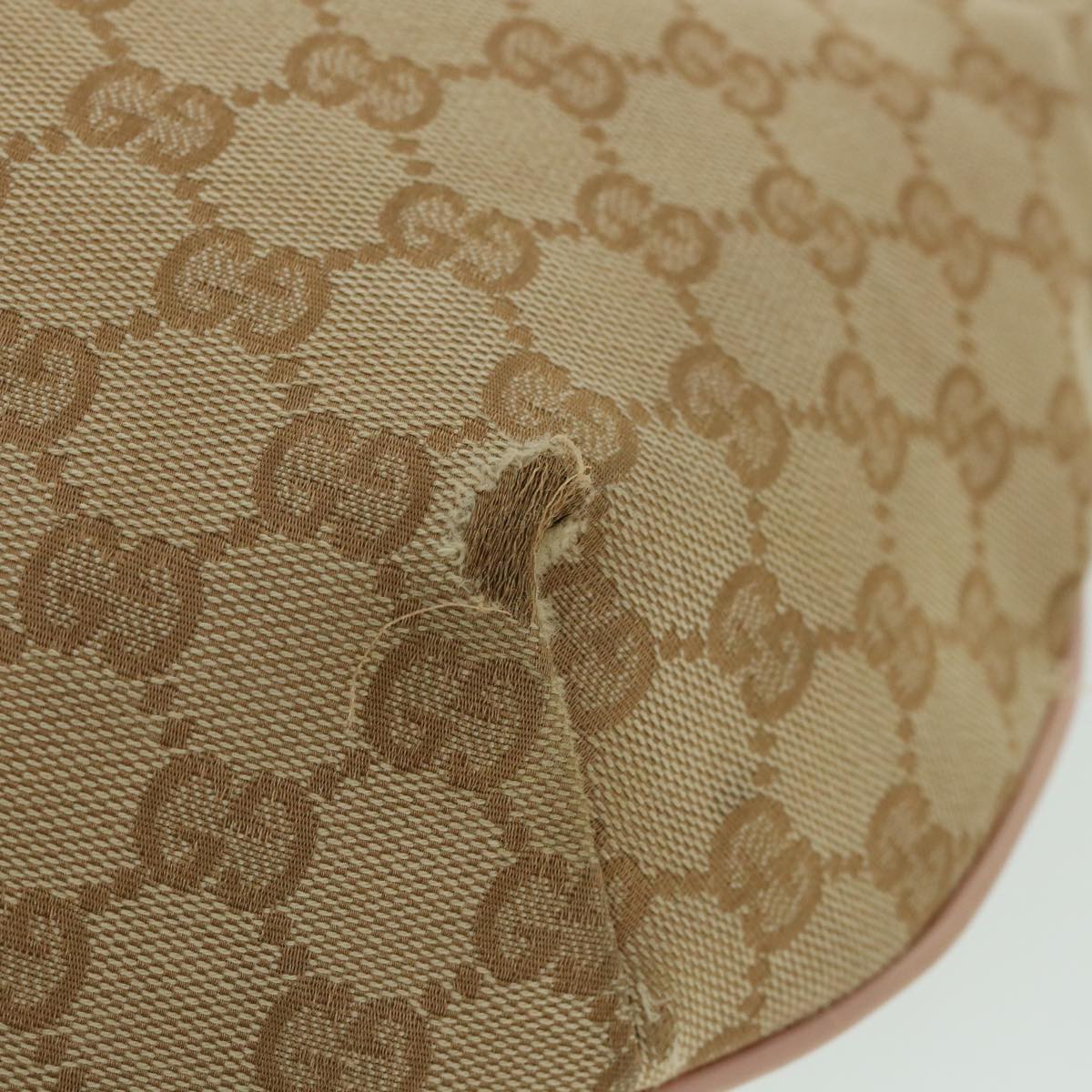 GUCCI GG Canvas Sherry Line Shoulder Bag Beige Light Blue pink 181092 53844