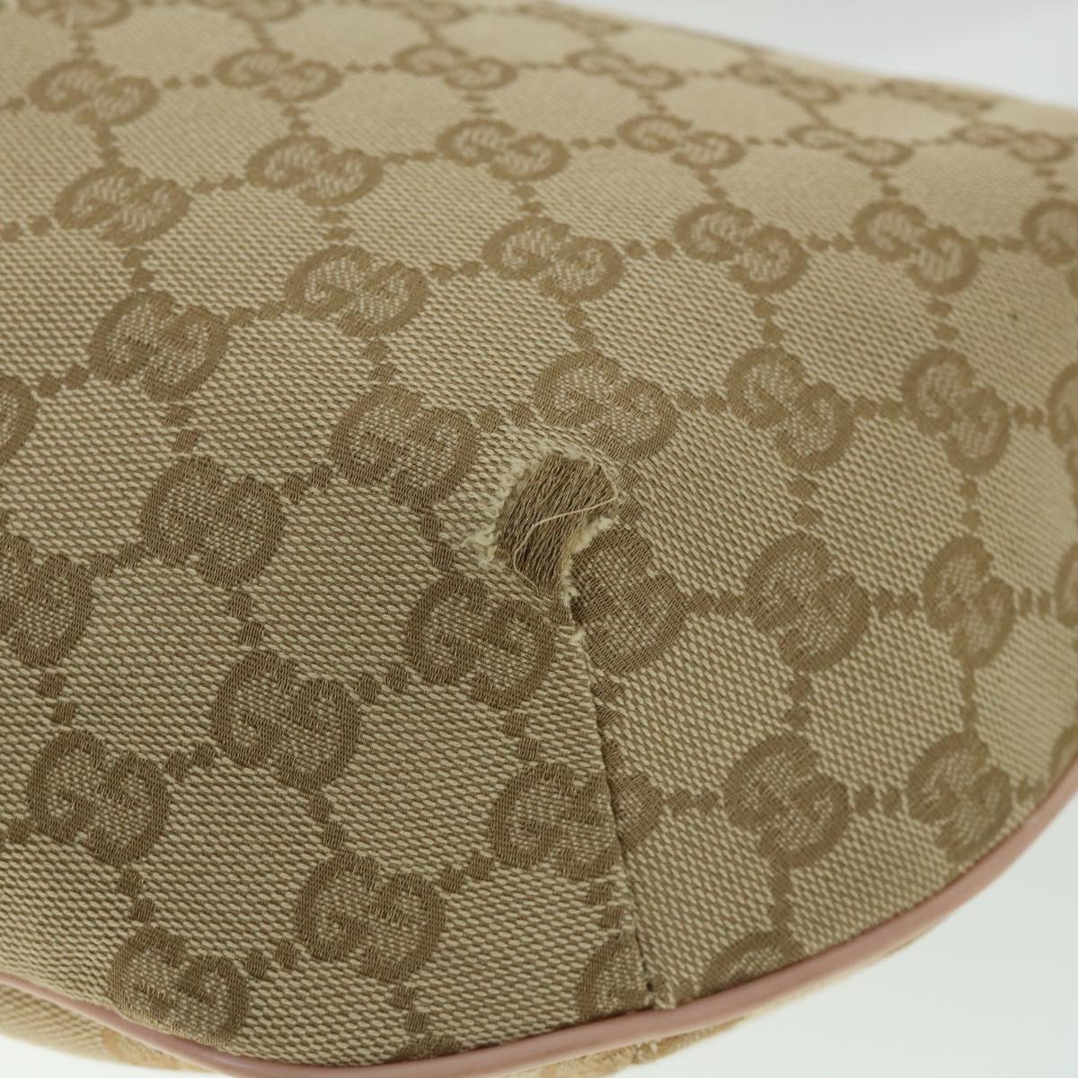 GUCCI GG Canvas Sherry Line Shoulder Bag Beige Light Blue pink 181092 53844