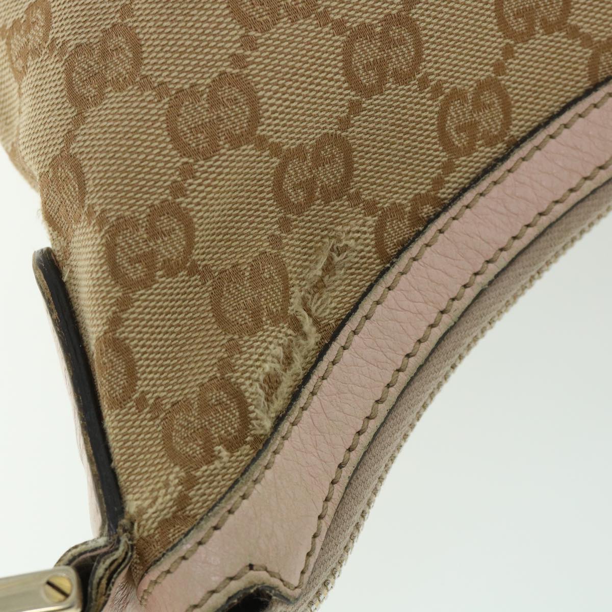 GUCCI GG Canvas Sherry Line Shoulder Bag Beige Light Blue pink 181092 53844