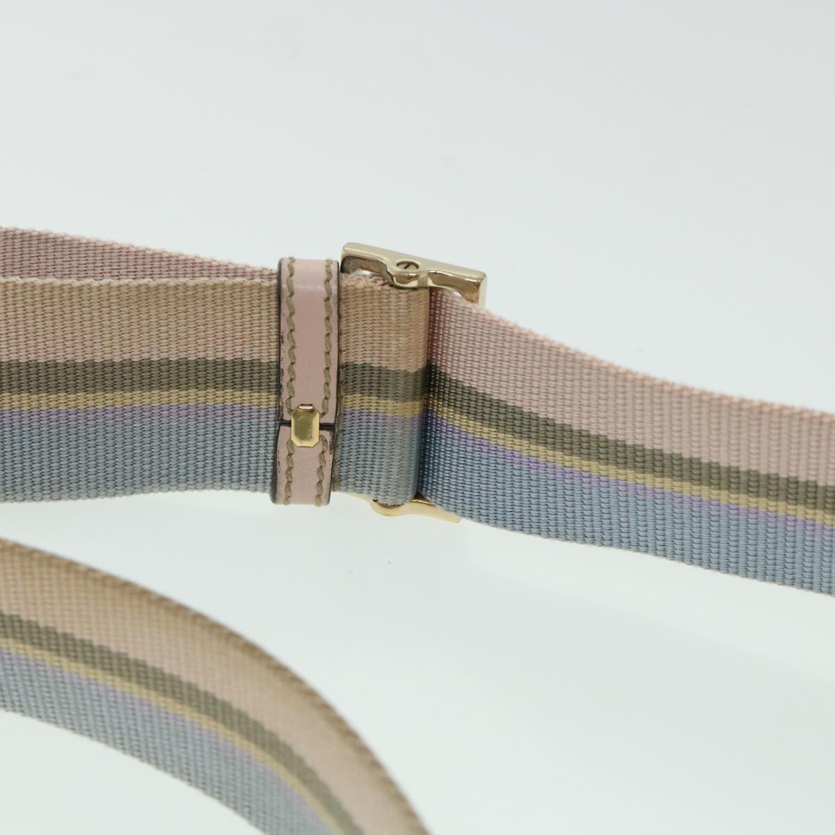 GUCCI GG Canvas Sherry Line Shoulder Bag Beige Light Blue pink 181092 53844