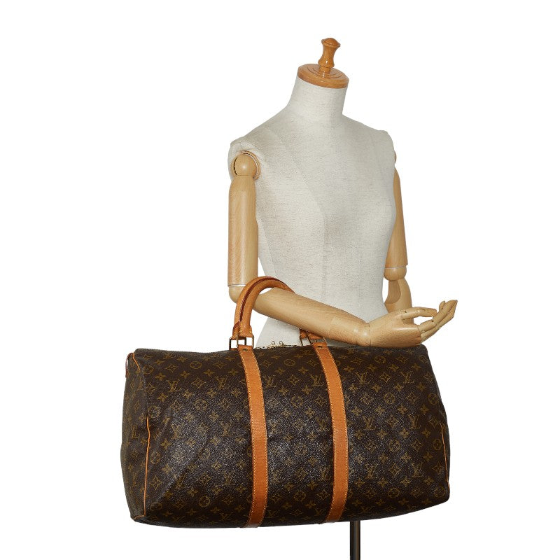 Louis Vuitton Monogram Keiphorus 50 Boston Bag Shoulder Bag 2WAY M41426 Brown PVC Leather  Louis Vuitton