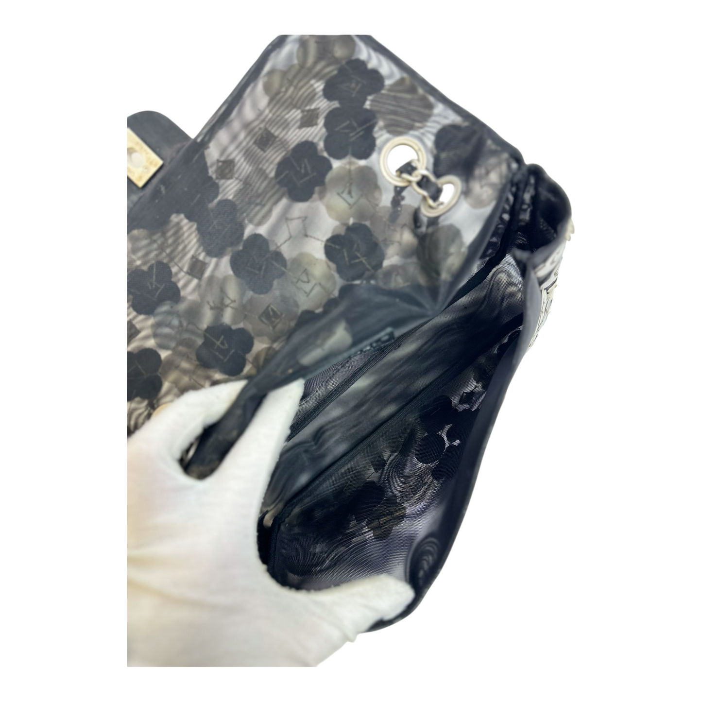 Chanel Mesh Paillette Sequin Flap Black