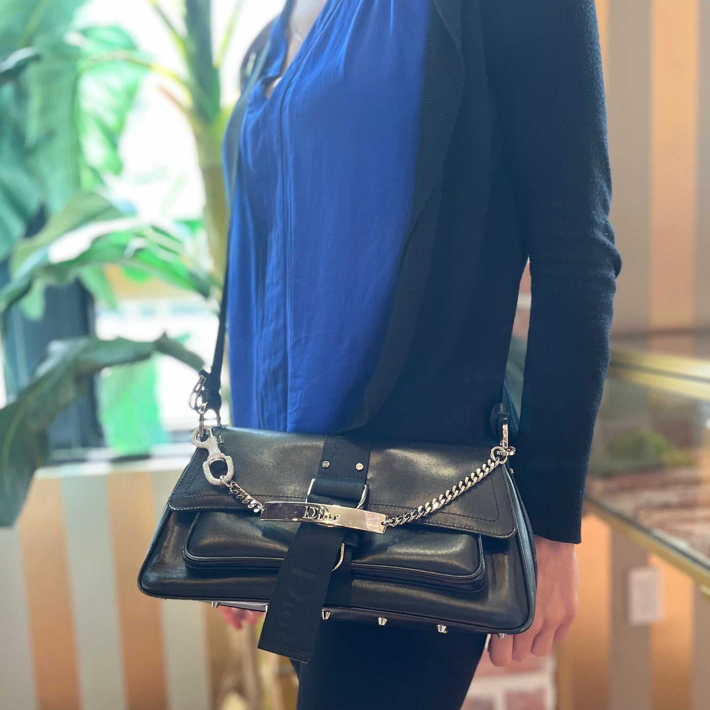 CHSITIAN DIOR Hardcore Coated Canvas Shoulder Bag