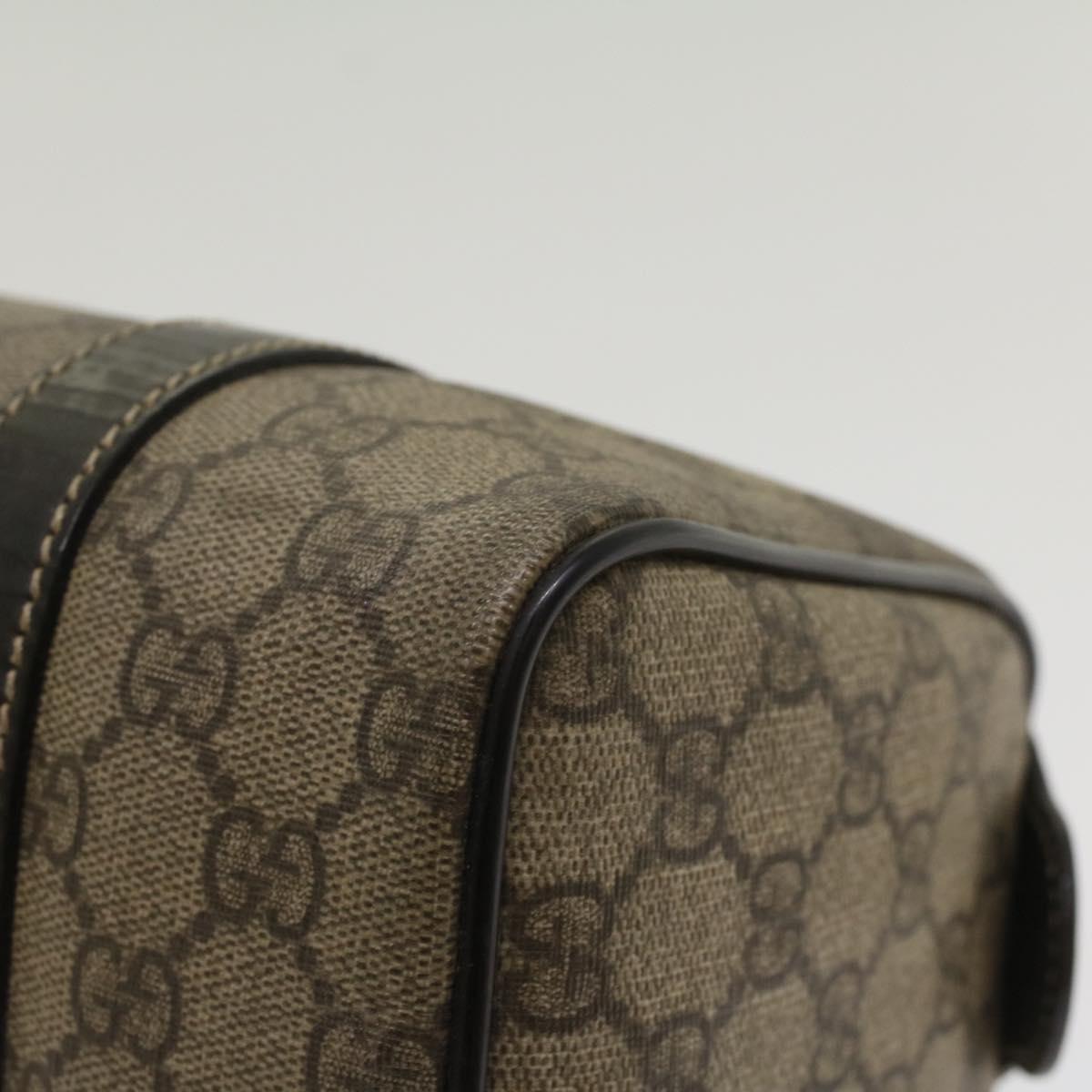GUCCI GG Supreme Hand Bag PVC Leather Beige 193604 54006