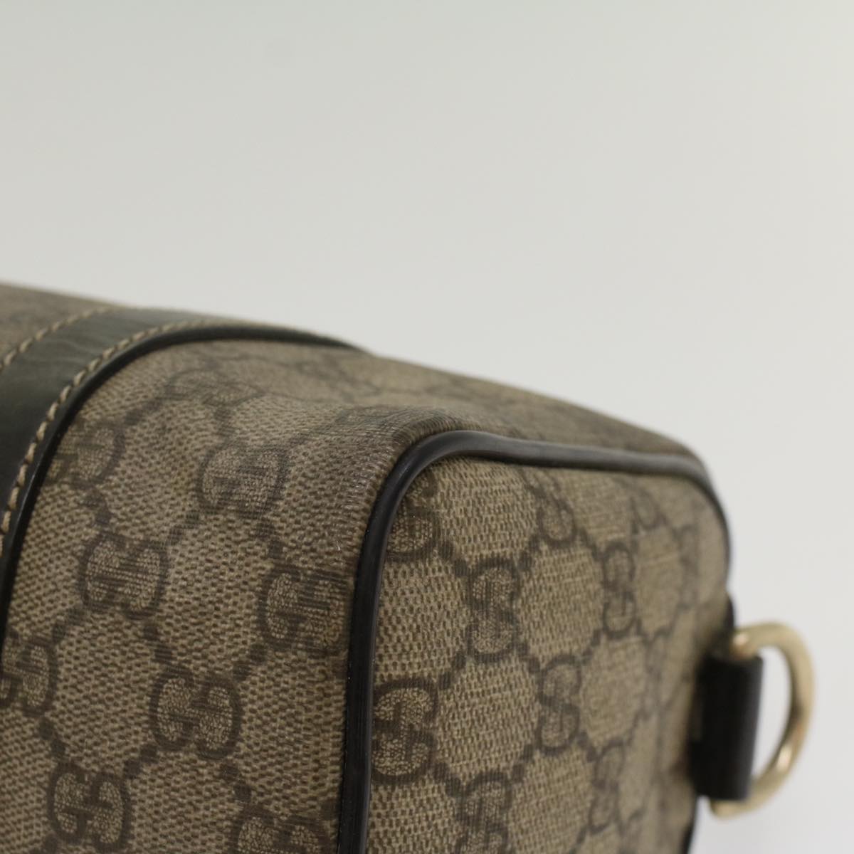 GUCCI GG Supreme Hand Bag PVC Leather Beige 193604 54006
