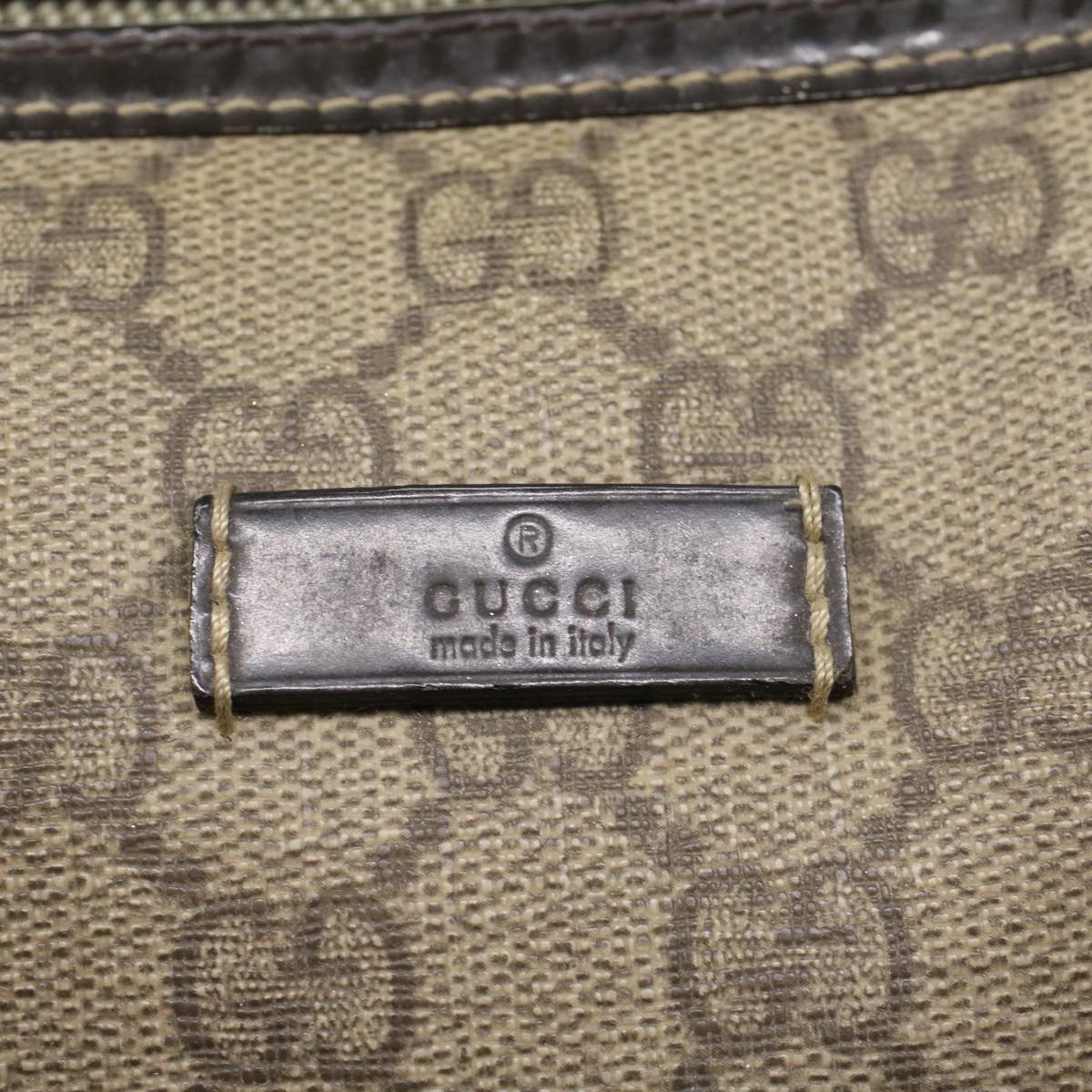 GUCCI GG Supreme Hand Bag PVC Leather Beige 193604 54006