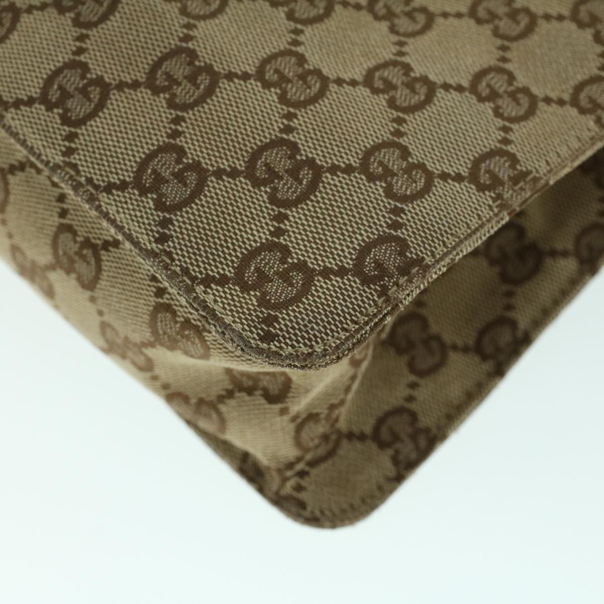GUCCI GG Canvas Shoulder Bag Canvas Patent Beige Red 54009