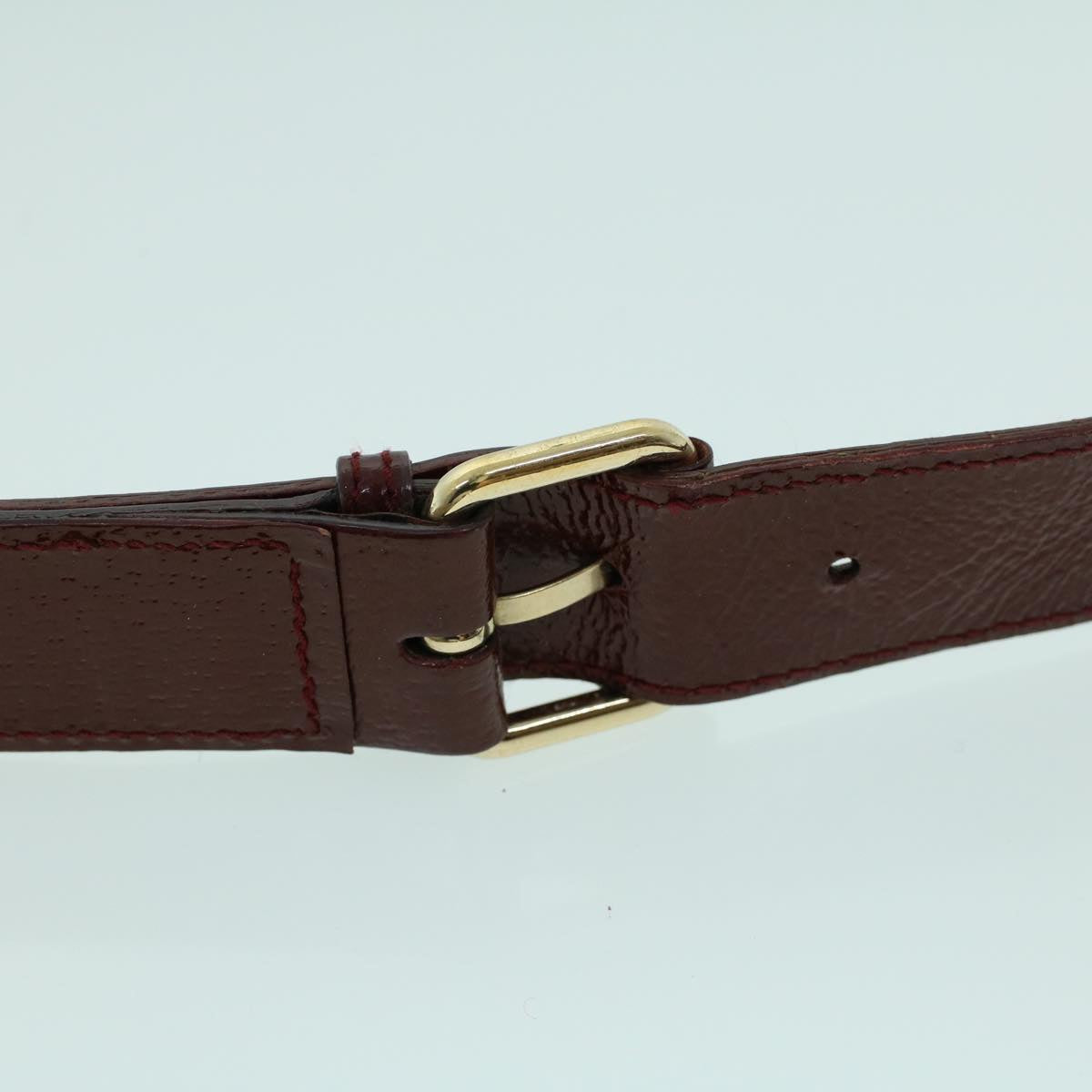 GUCCI GG Canvas Shoulder Bag Canvas Patent Beige Red 54009