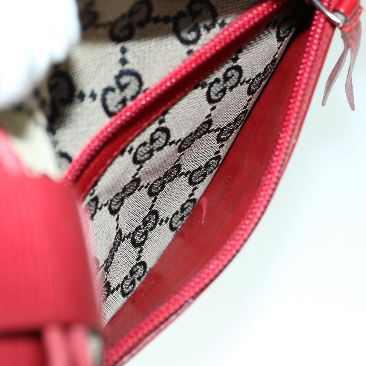 GUCCI GG Canvas Tote Bag Canvas Leather Navy Red 019 0402 1705 54010