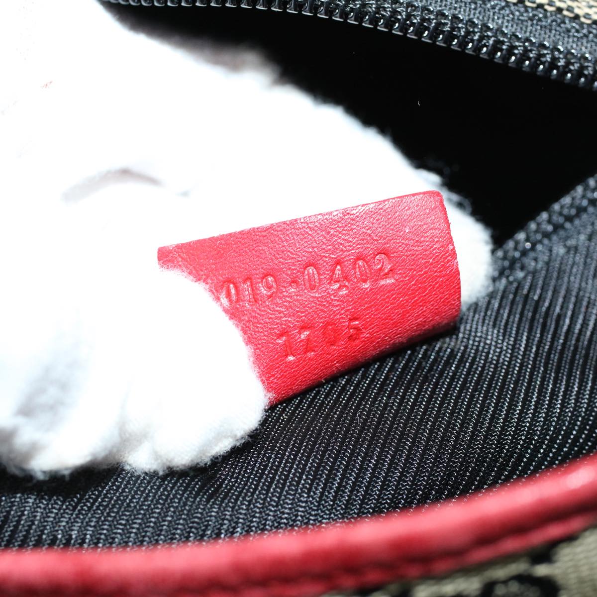GUCCI GG Canvas Tote Bag Canvas Leather Navy Red 019 0402 1705 54010