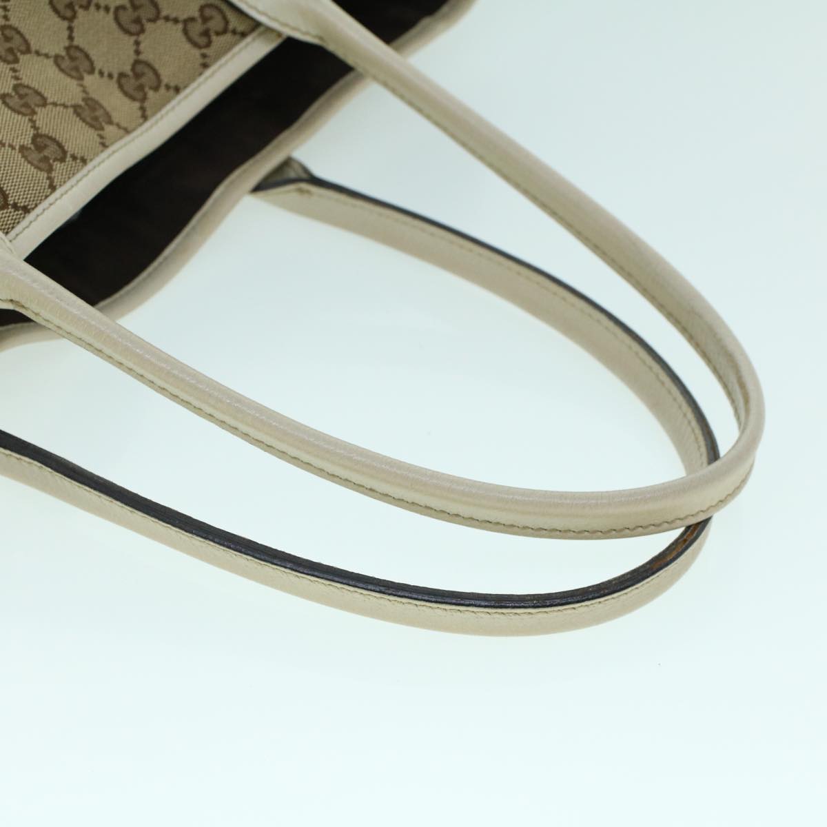 GUCCI GG Canvas Web Sherry Line Tote Bag Beige Red Green 163805 54012