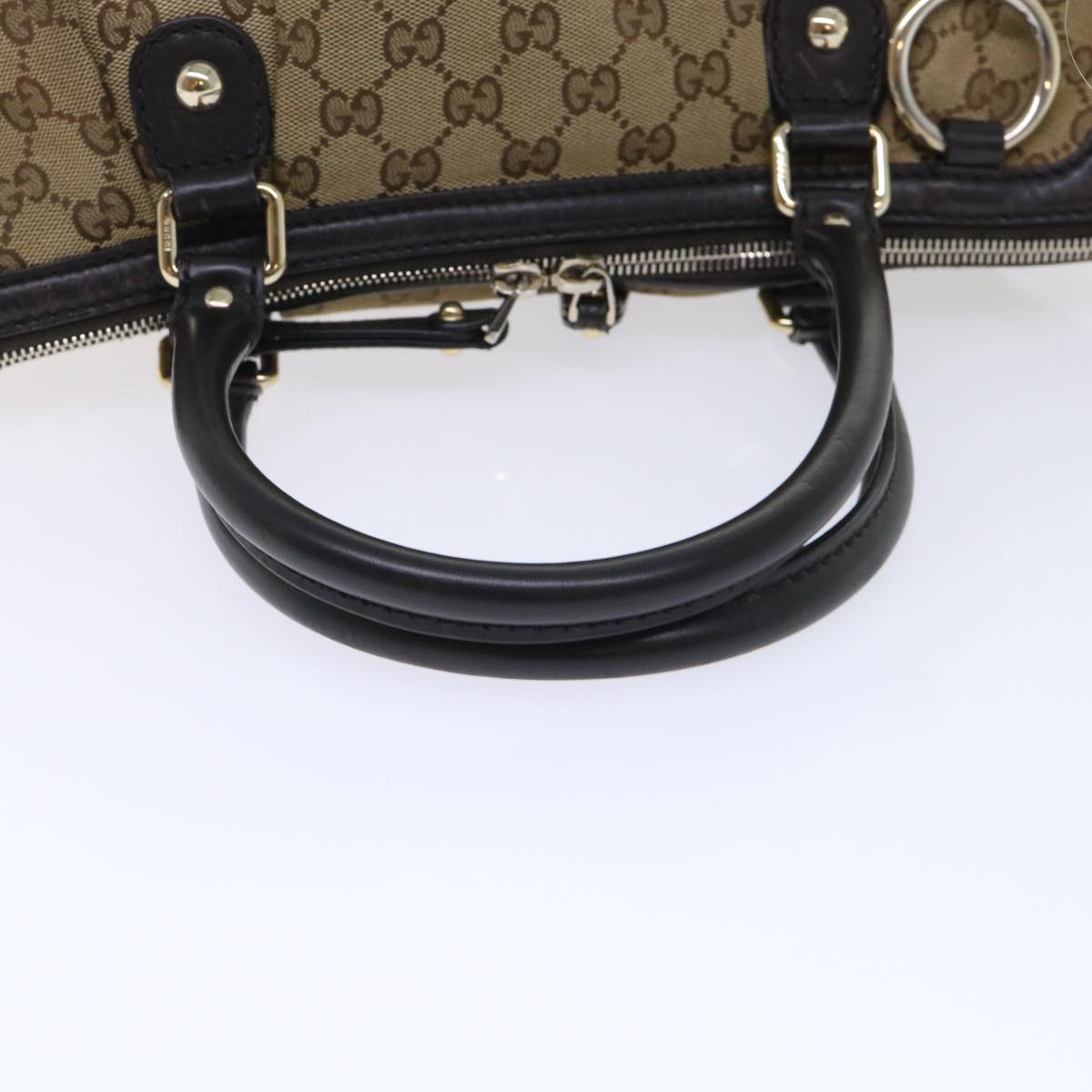 GUCCI GG Canvas Hand Bag Leather 2way Beige 247902 54014