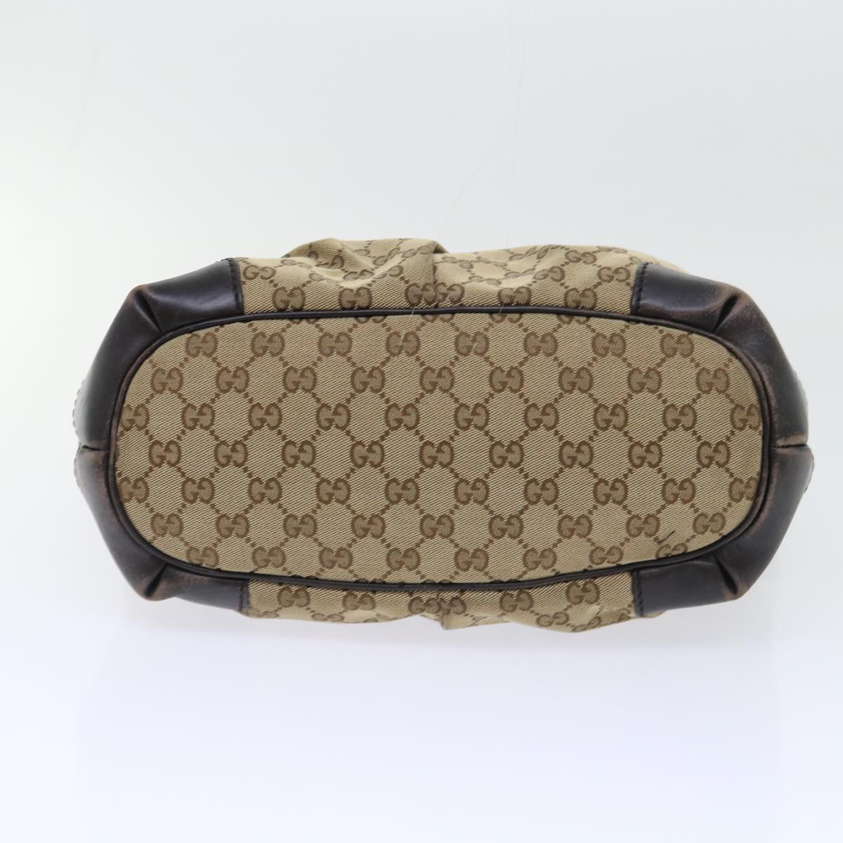 GUCCI GG Canvas Hand Bag Leather 2way Beige 247902 54014