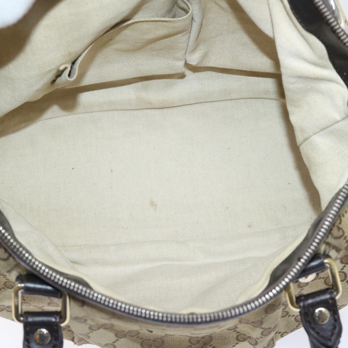GUCCI GG Canvas Hand Bag Leather 2way Beige 247902 54014