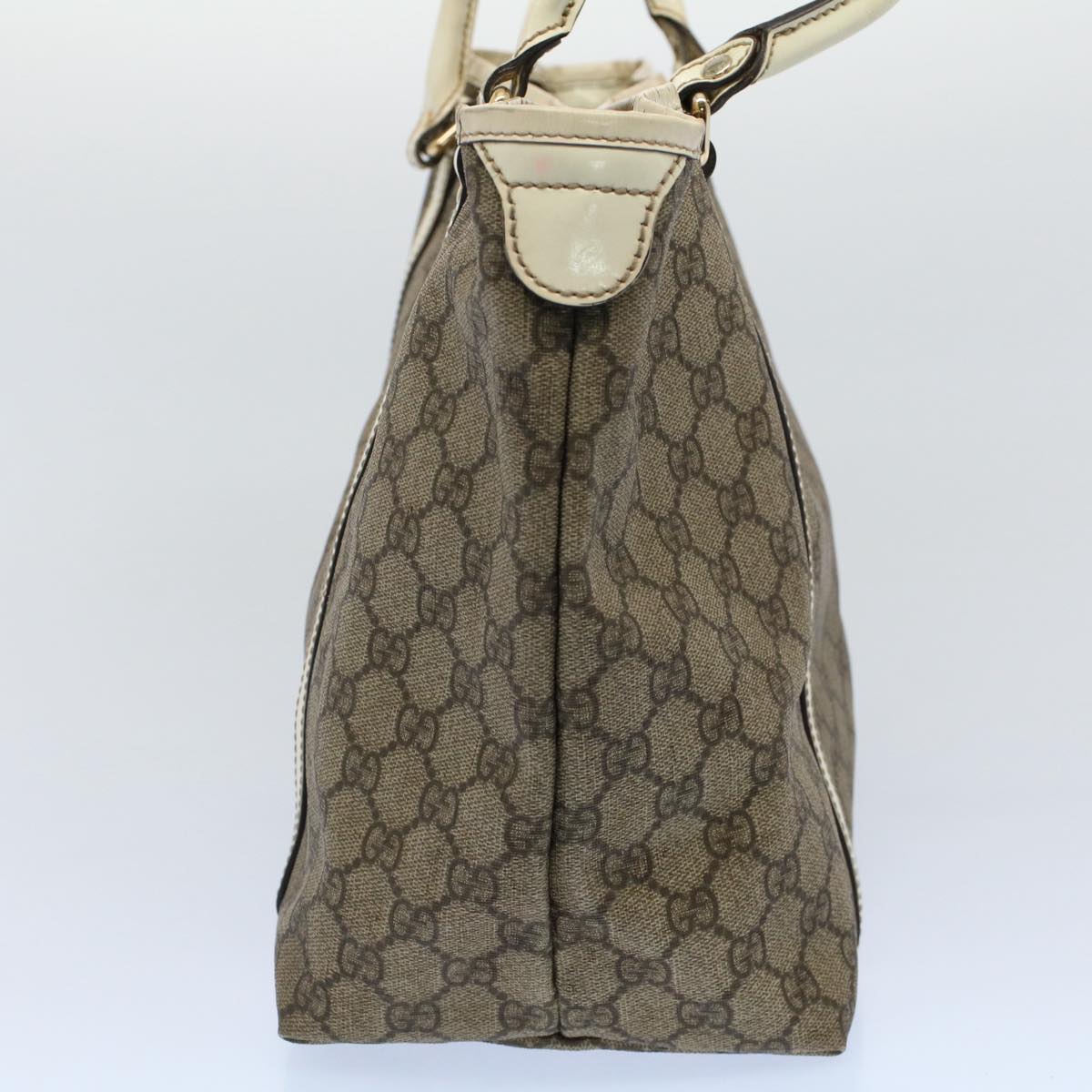 GUCCI GG Supreme Tote Bag PVC Leather Beige 197953 54015