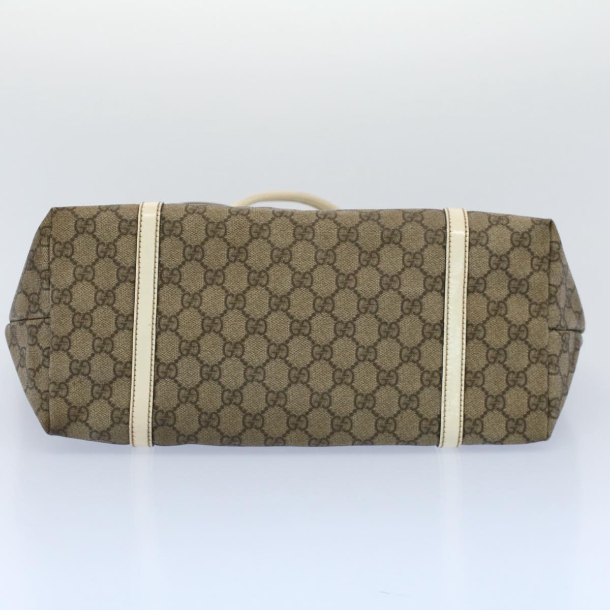 GUCCI GG Supreme Tote Bag PVC Leather Beige 197953 54015