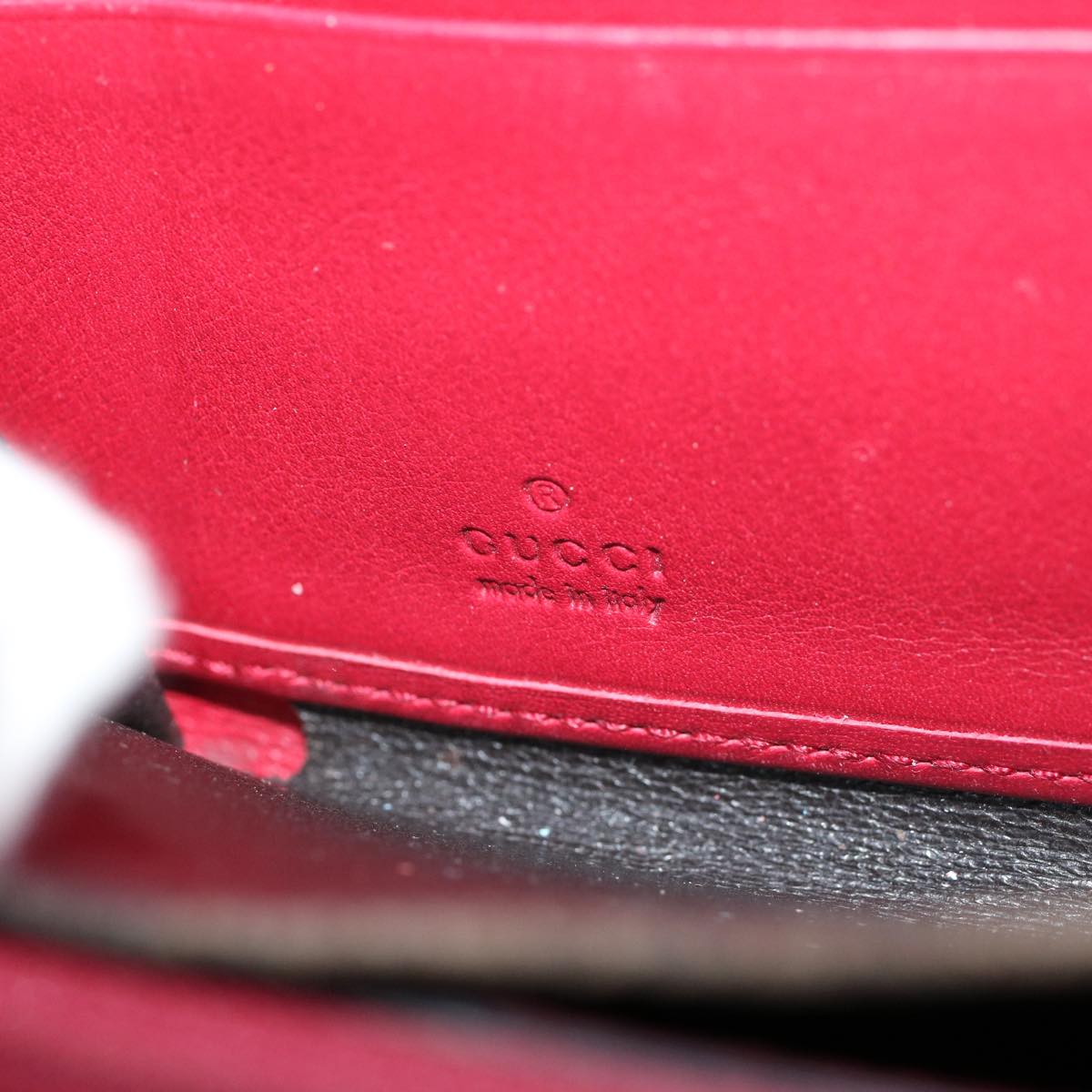 GUCCI GG Canvas Guccissima Long Wallet Wine Red 282477 54060