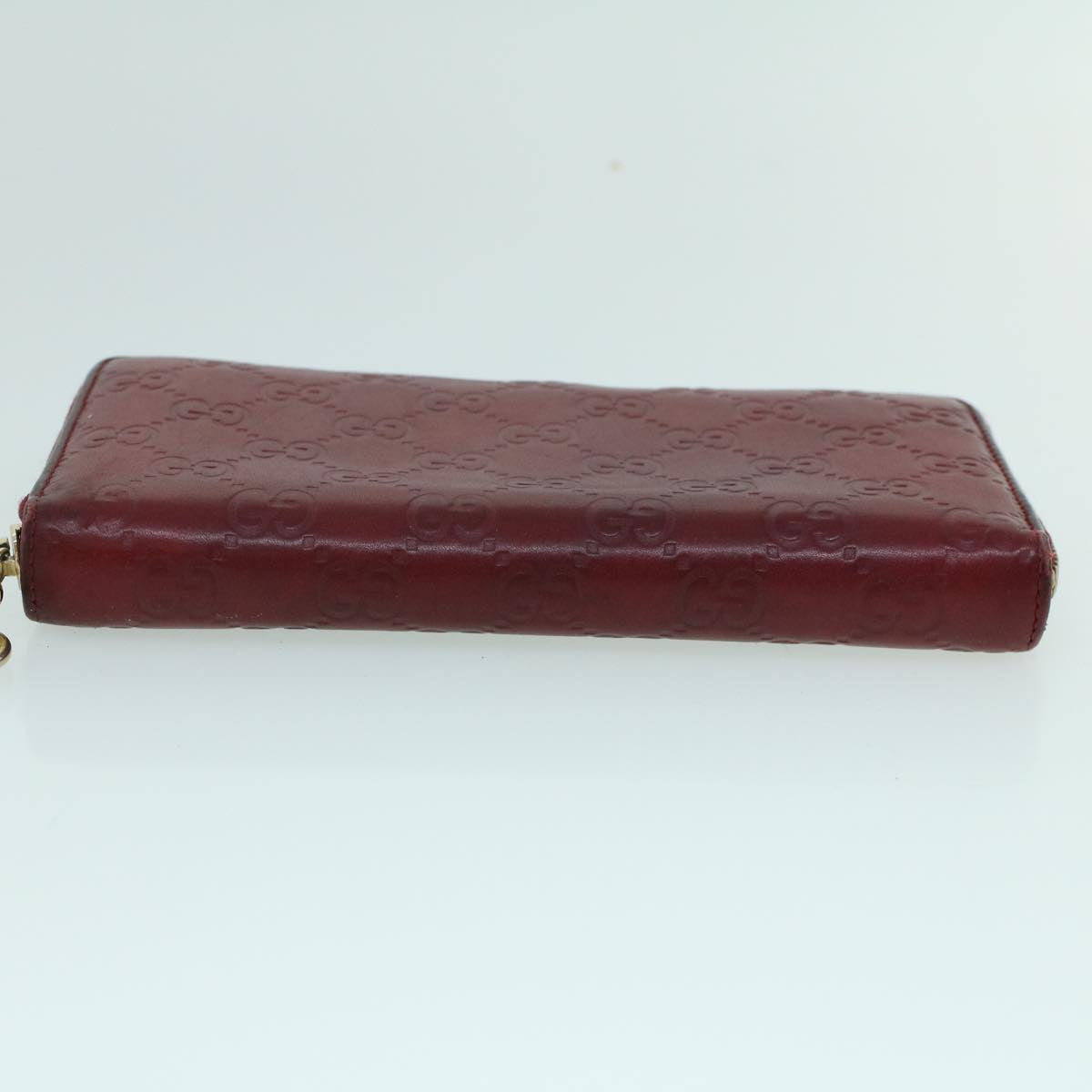 GUCCI GG Canvas Guccissima Long Wallet Wine Red 282477 54060