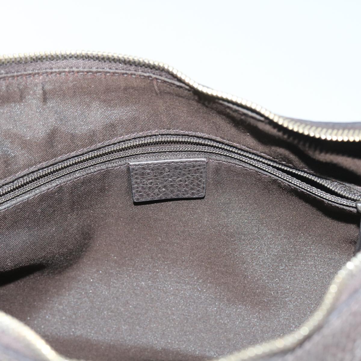 GUCCI GG Crystal Shoulder Bag Leather Beige 327786 54114