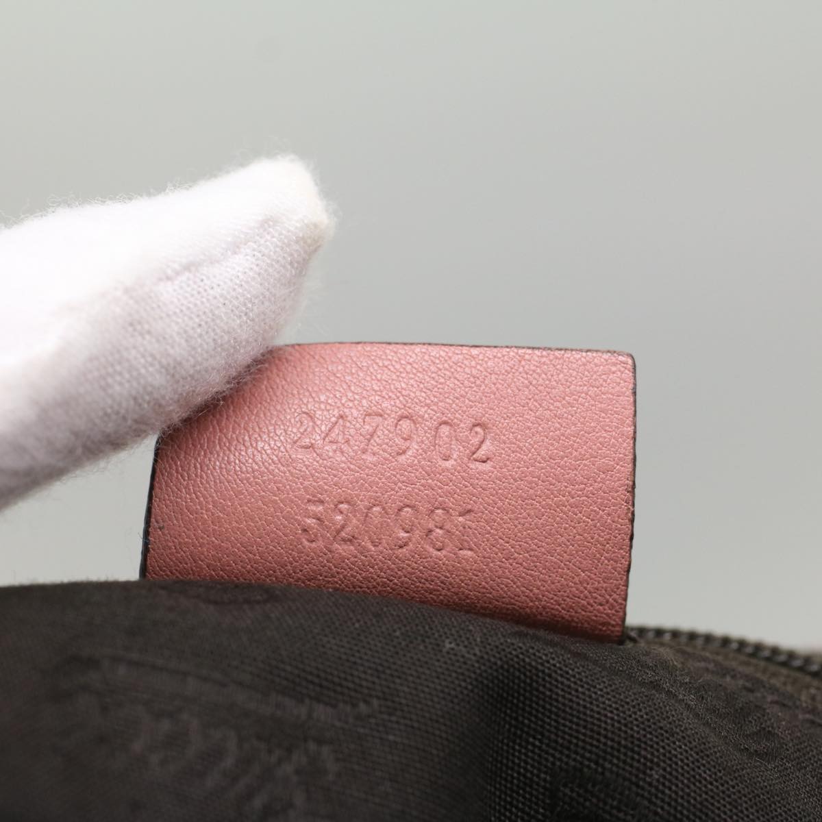 GUCCI GG Canvas Guccissima Hand Bag 2way Pink 247902 54115