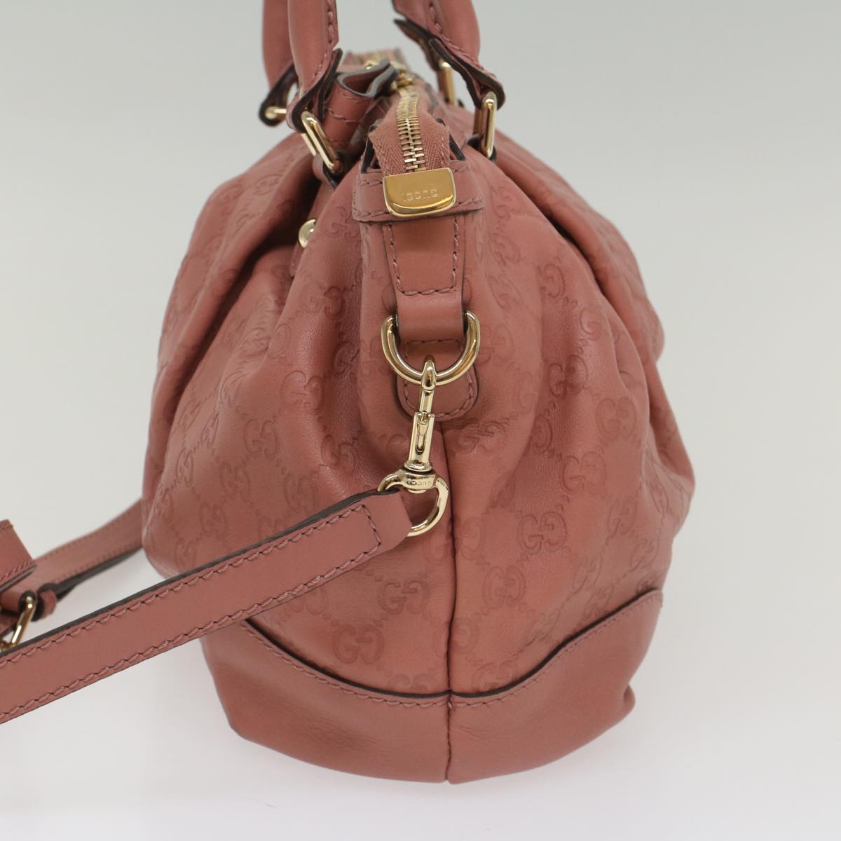 GUCCI GG Canvas Guccissima Hand Bag 2way Pink 247902 54115