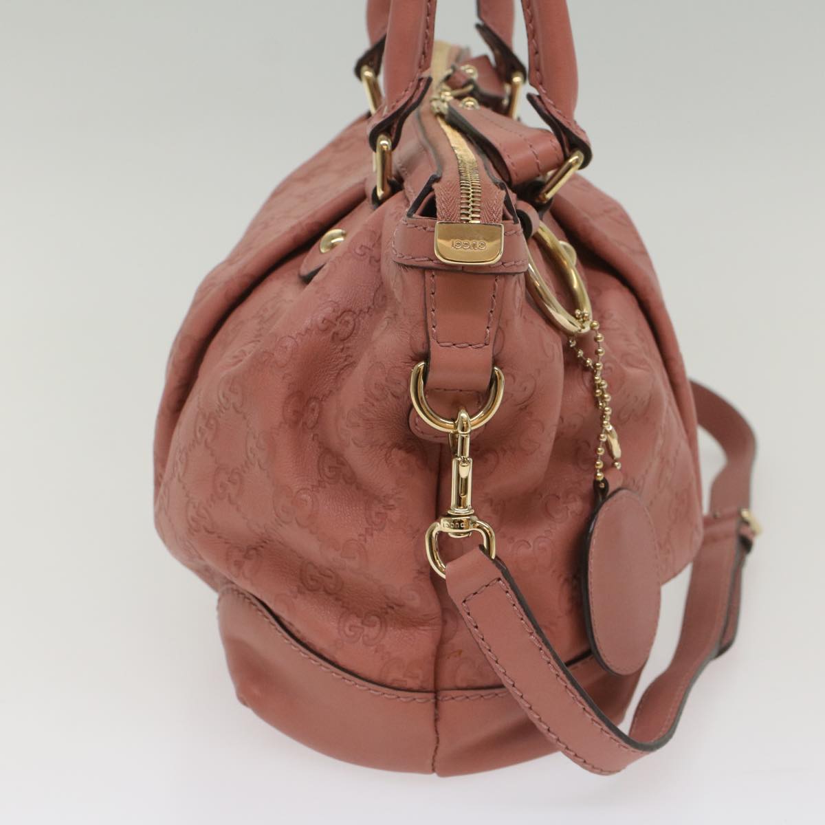 GUCCI GG Canvas Guccissima Hand Bag 2way Pink 247902 54115
