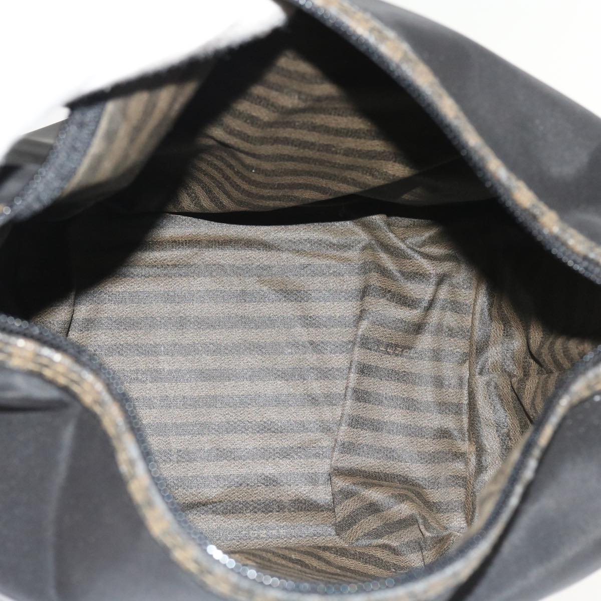 FENDI Pouch Pecan Canvas Black 54116