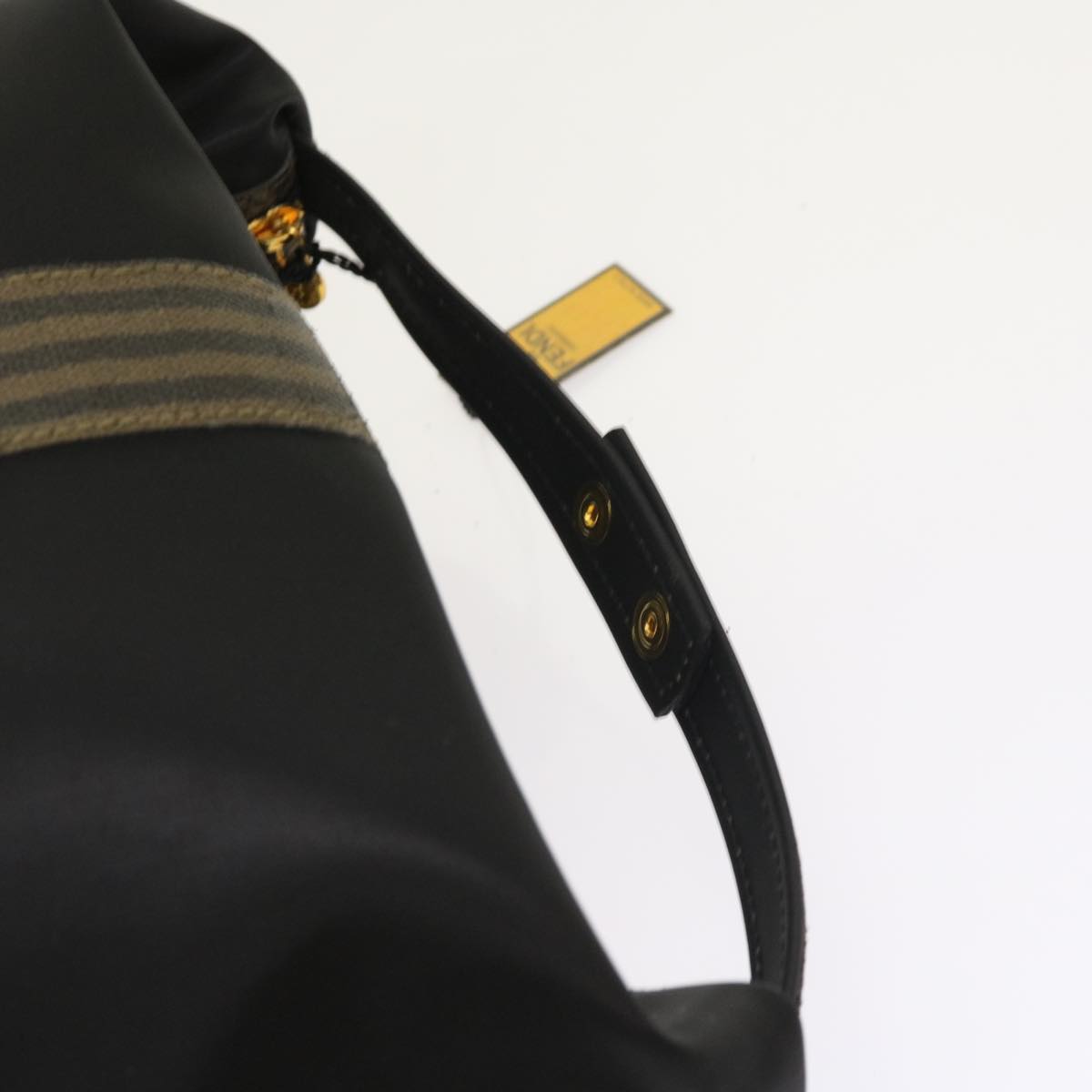 FENDI Pouch Pecan Canvas Black 54116