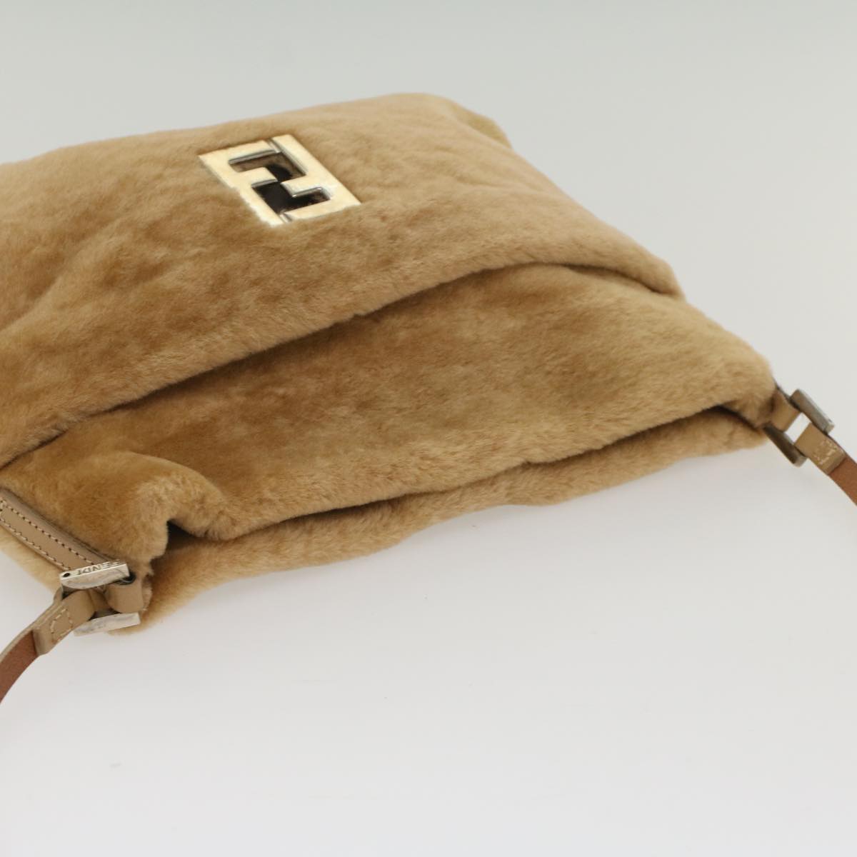 FENDI Shoulder Bag fur Brown 54120