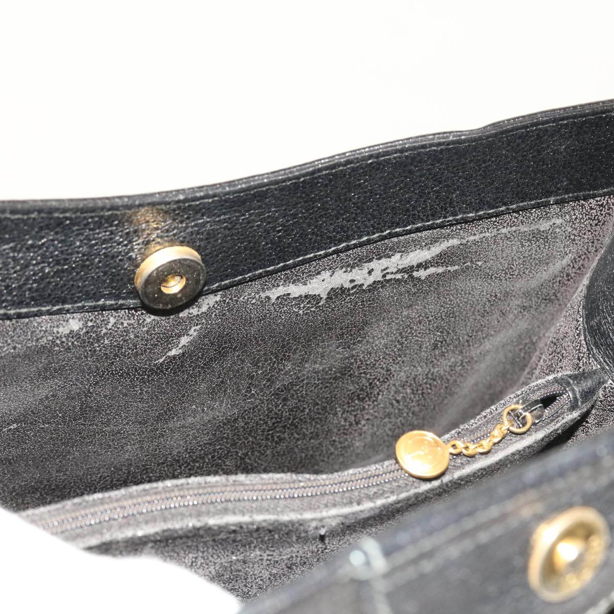 GUCCI Bamboo Hand Bag Leather Black 002 1186 0260 54124