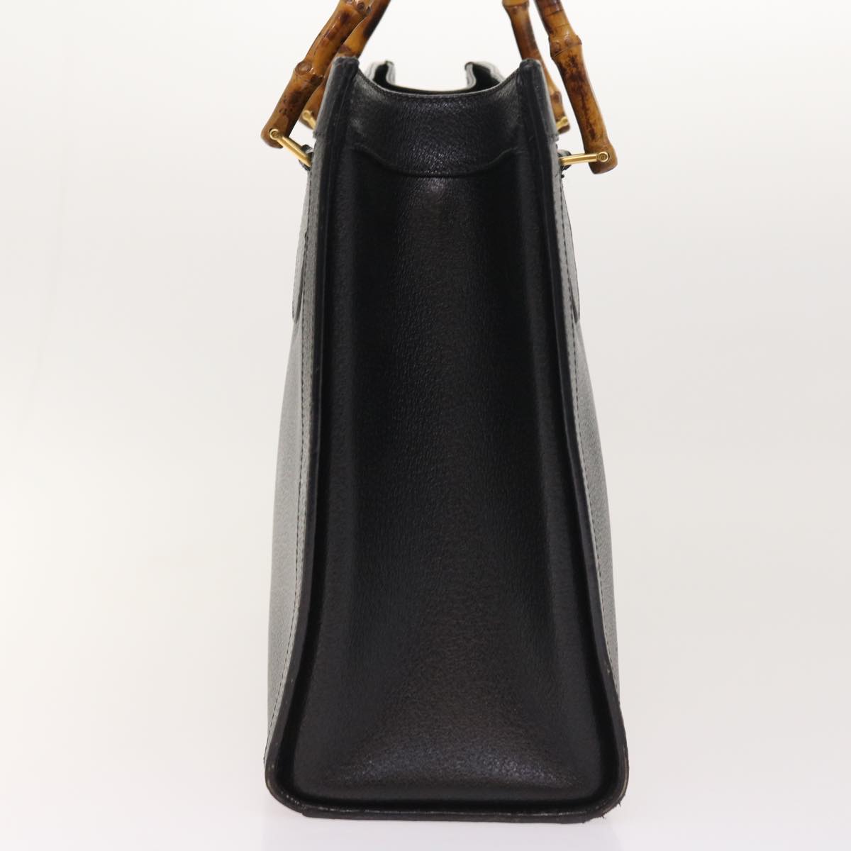 GUCCI Bamboo Hand Bag Leather Black 002 1186 0260 54124