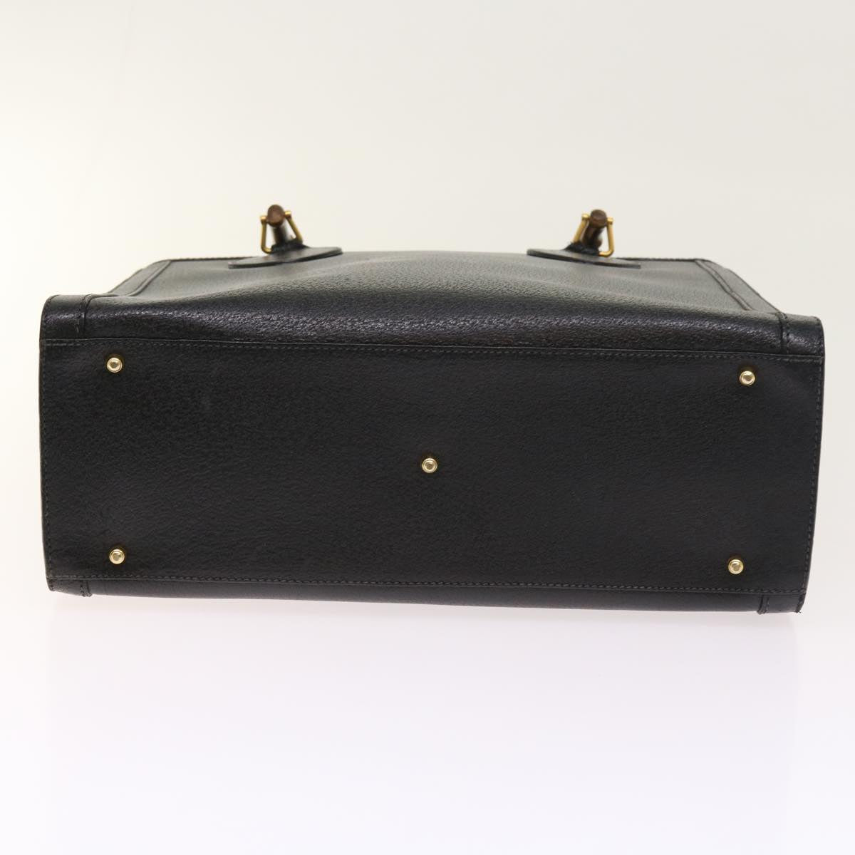 GUCCI Bamboo Hand Bag Leather Black 002 1186 0260 54124