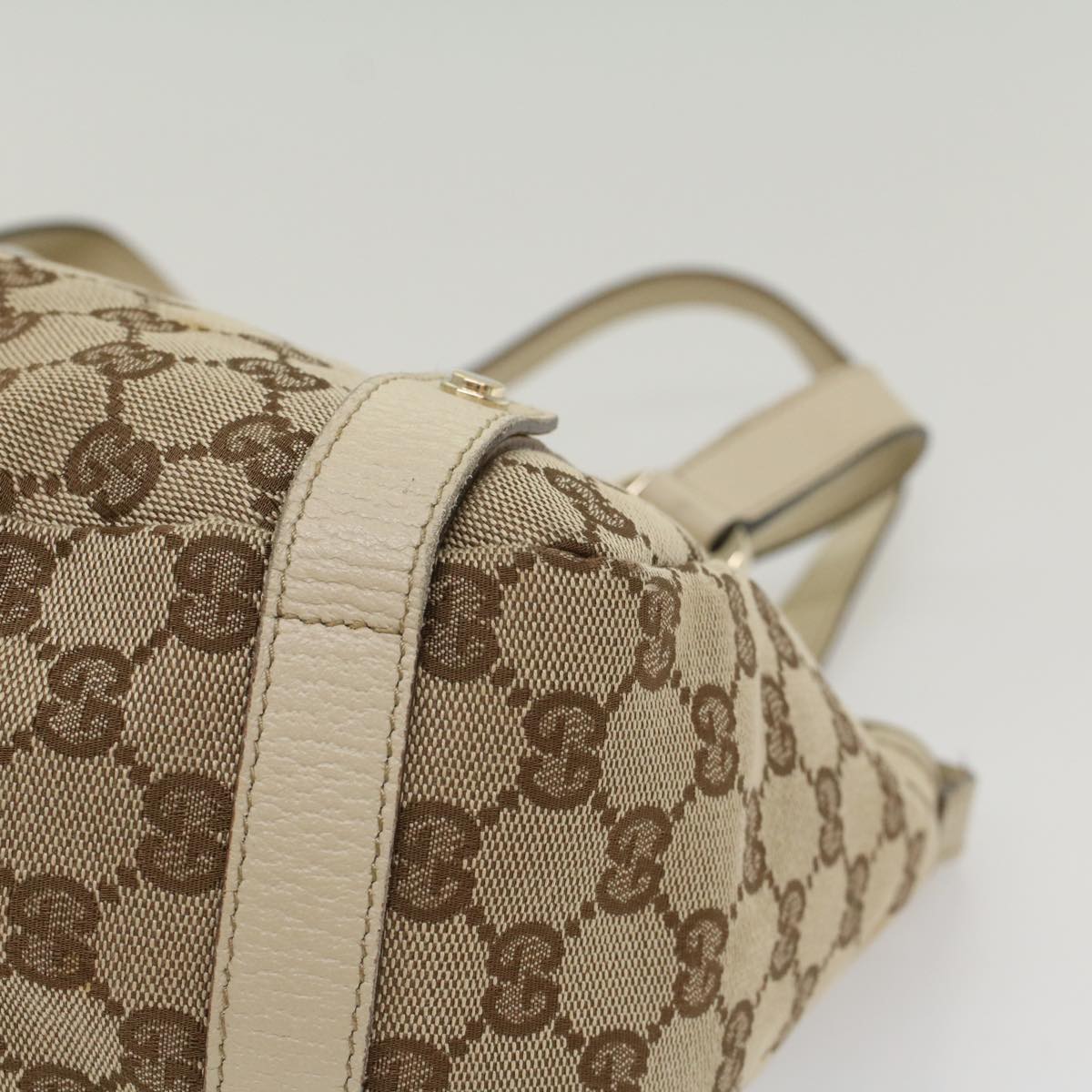 GUCCI GG Canvas Shoulder Bag Beige 130736 54128