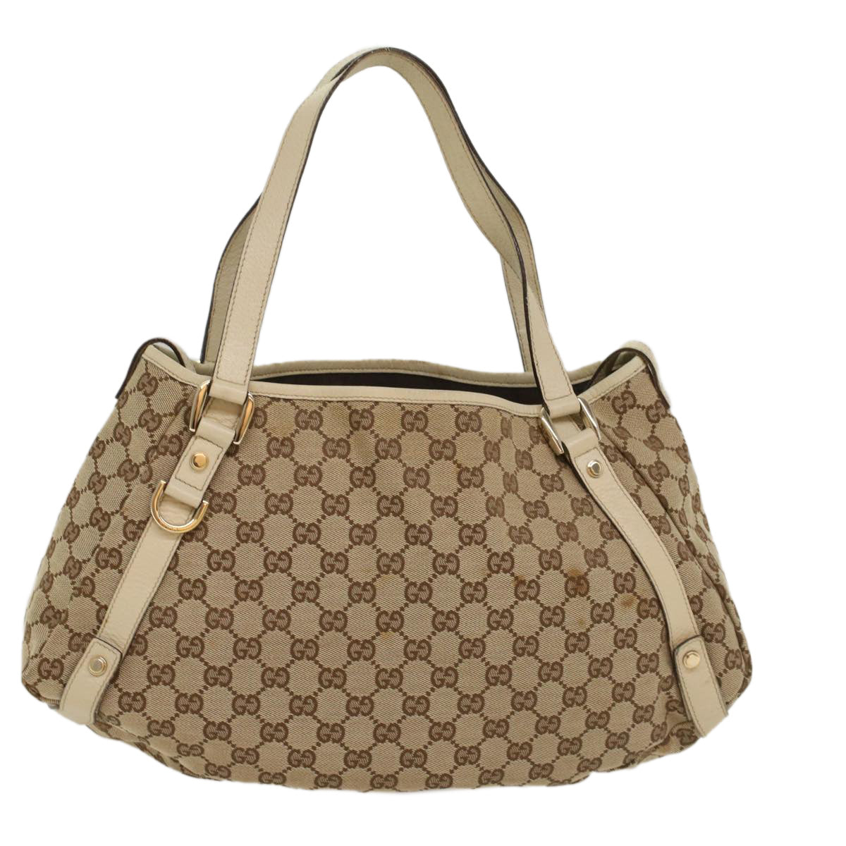 GUCCI GG Canvas Shoulder Bag Beige 130736 54128